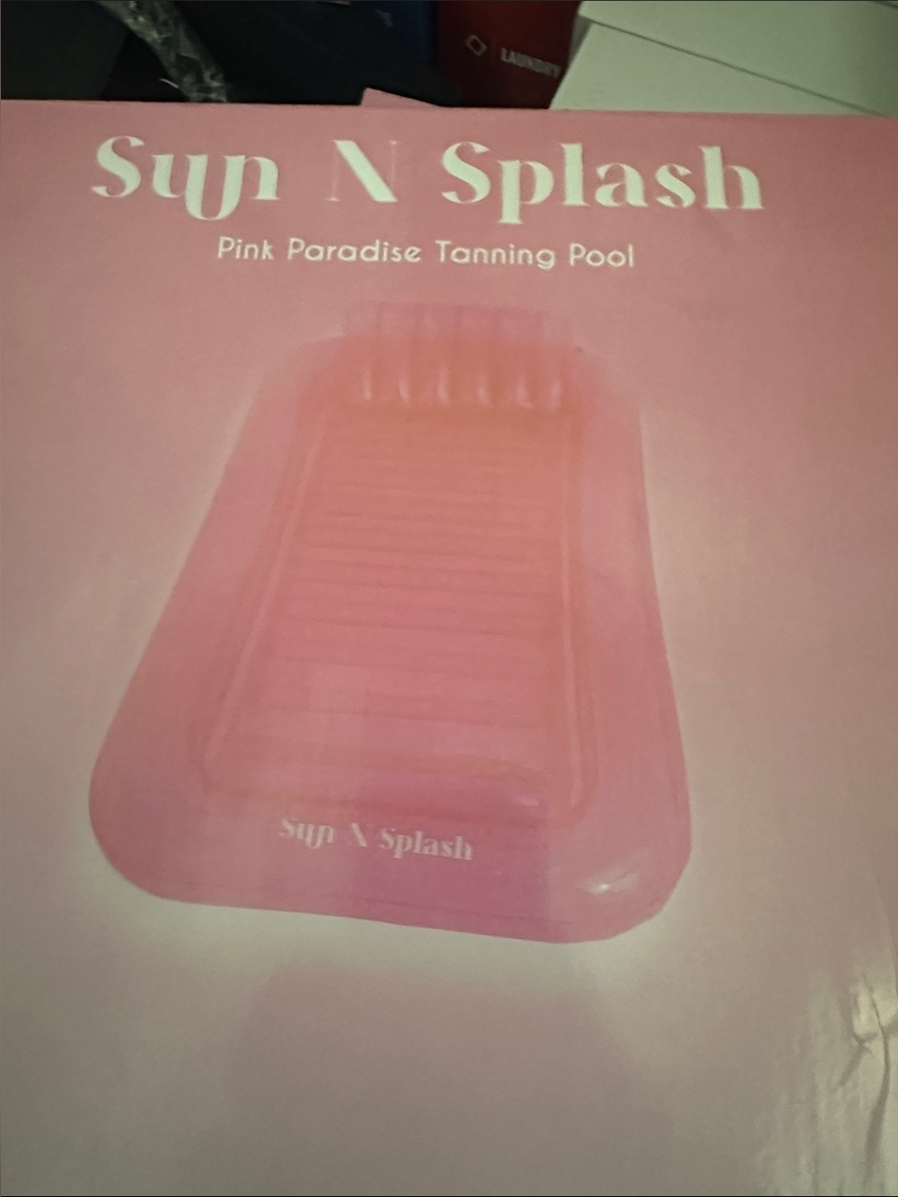 Pink Inflatable Tanning Pool